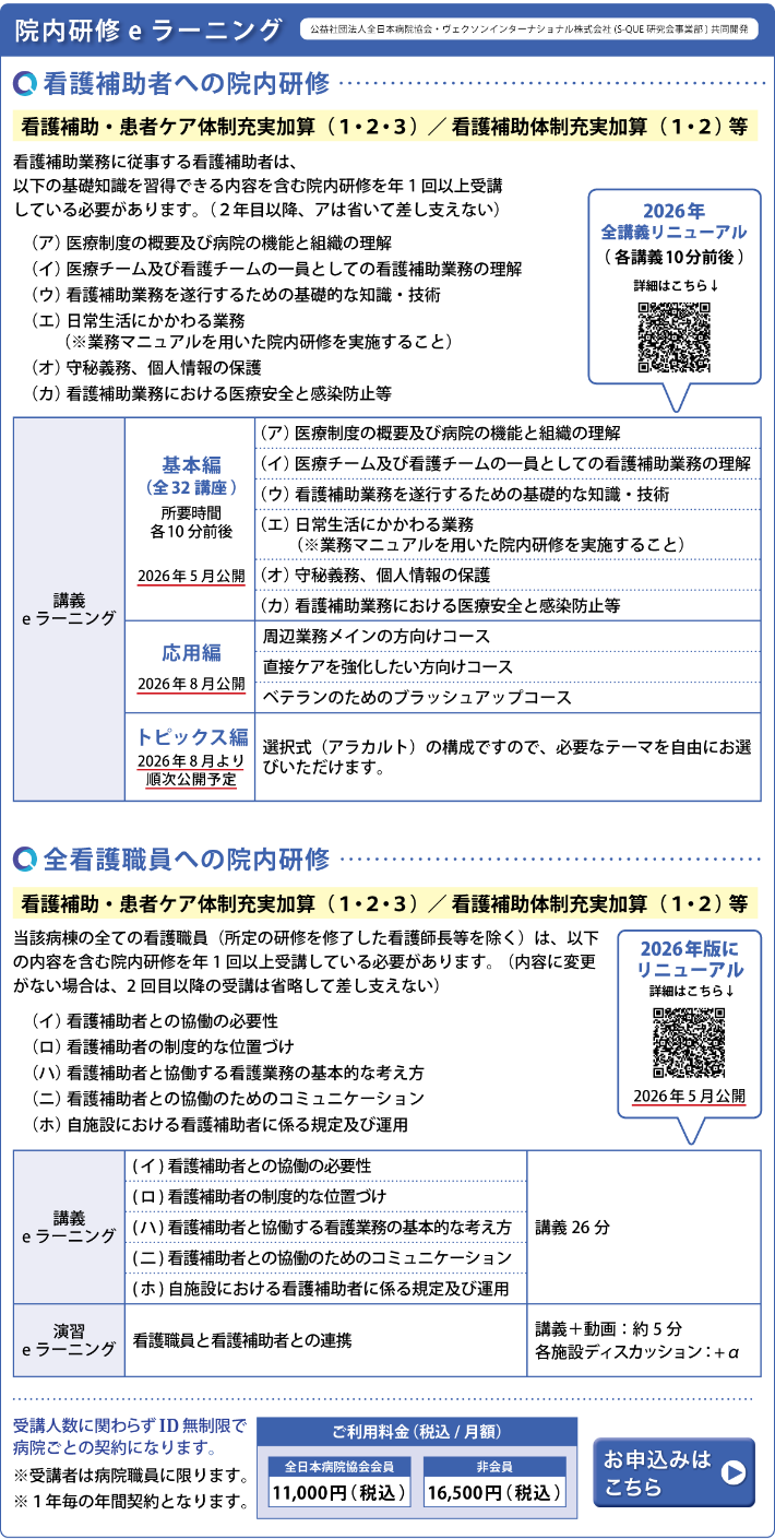 看護補助者活用に係る研修
